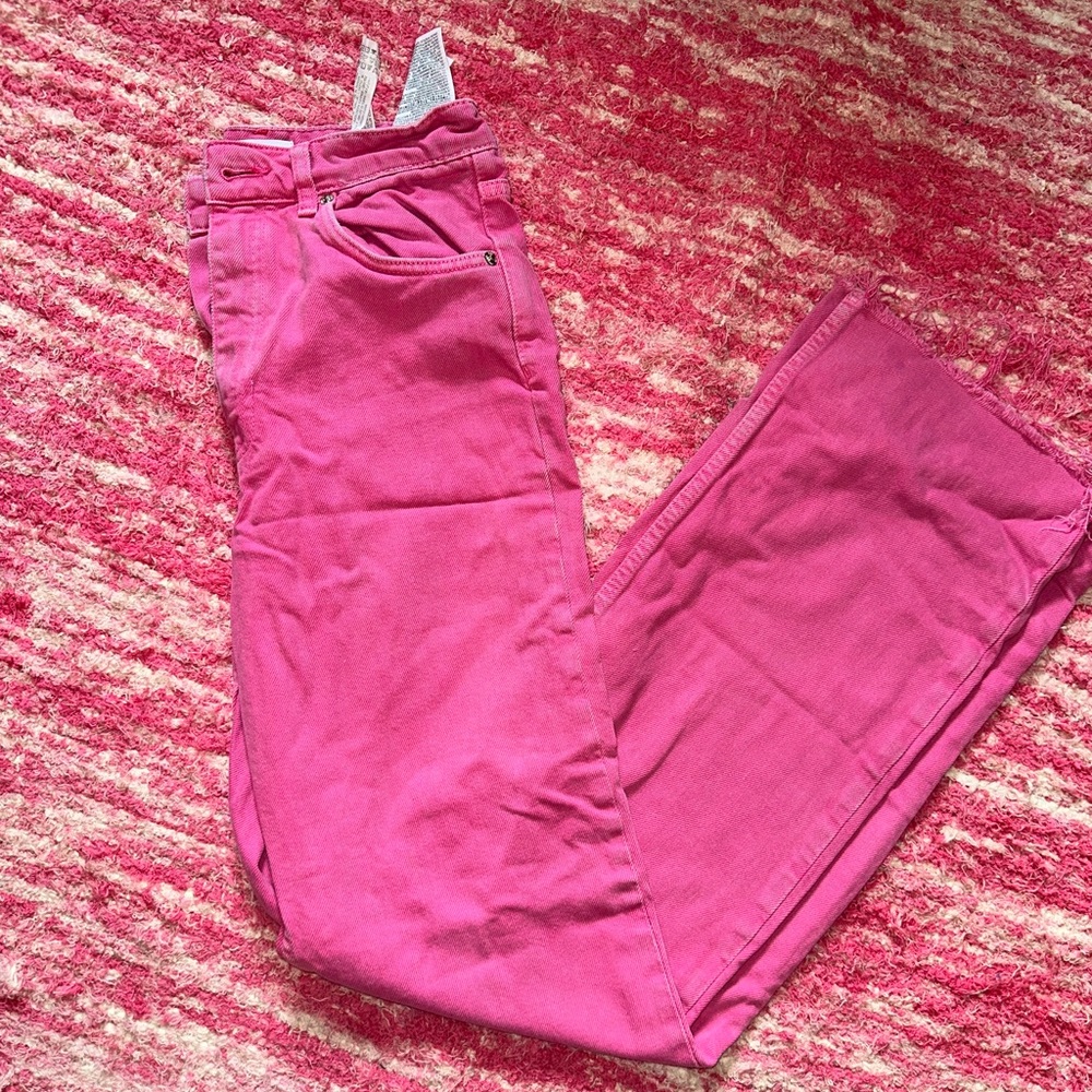 Zara Pink high rise jeans